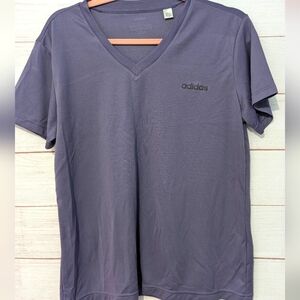 Nwot Adidas Purple V-Neck Shirt Size L